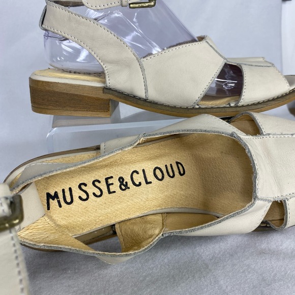 Musse & Cloud Women's Alanna Strappy Leather Sandals Ice Size 8 - Picture 10 of 11